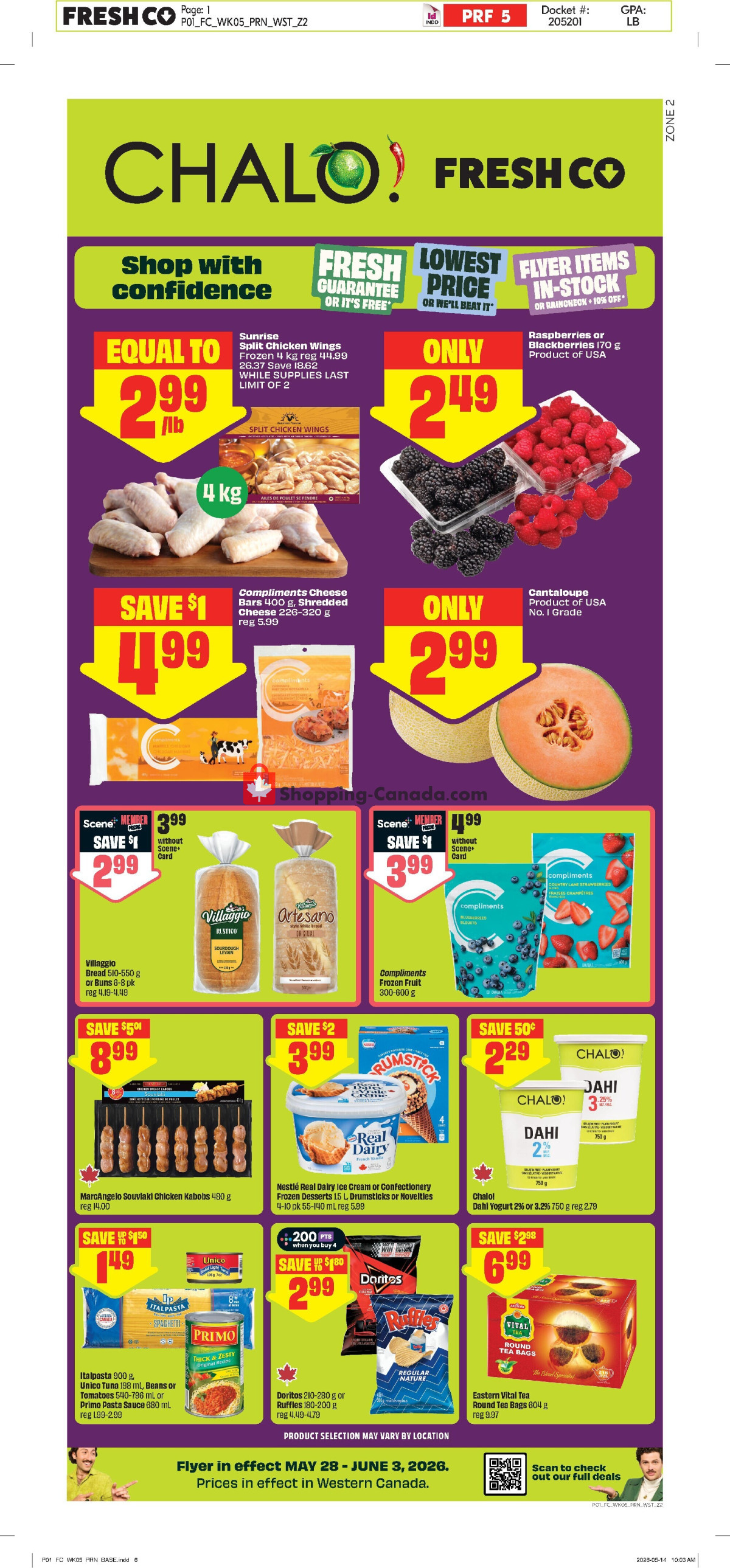Chalo FreshCo flyer from Thursday May 28, 2026 to Wednesday June 3, 2026 - page 1