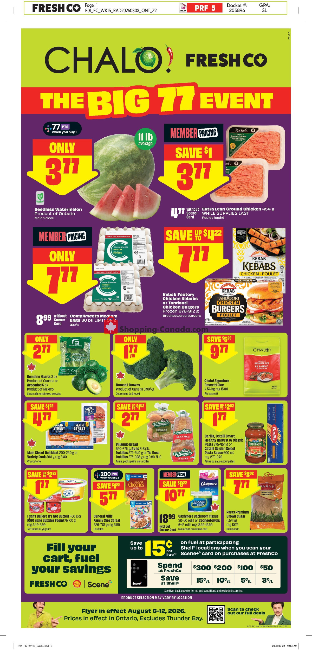 Chalo FreshCo flyer from Thursday August 6, 2026 to Wednesday August 12, 2026 - page 1