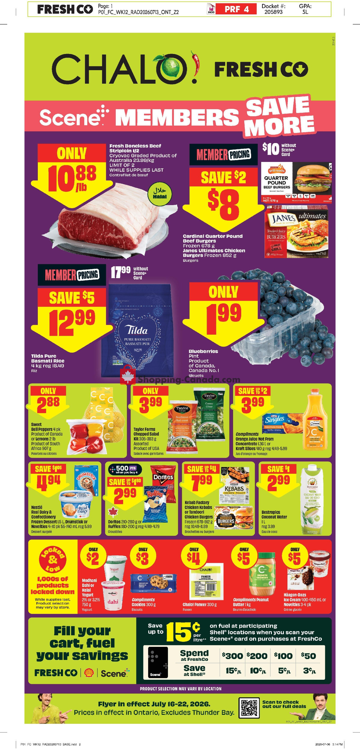 Chalo FreshCo flyer from Thursday July 16, 2026 to Wednesday July 22, 2026 - page 1