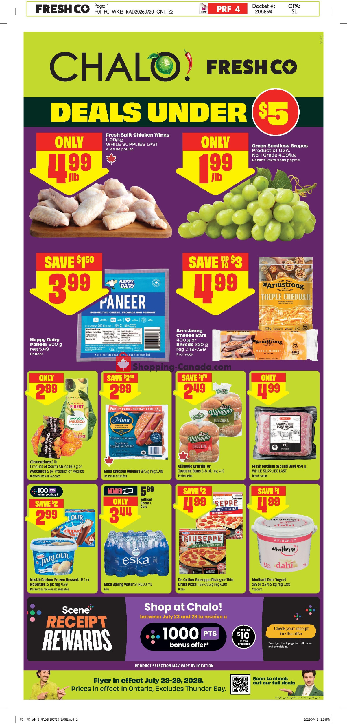 Chalo FreshCo flyer from Thursday July 23, 2026 to Wednesday July 29, 2026 - page 1