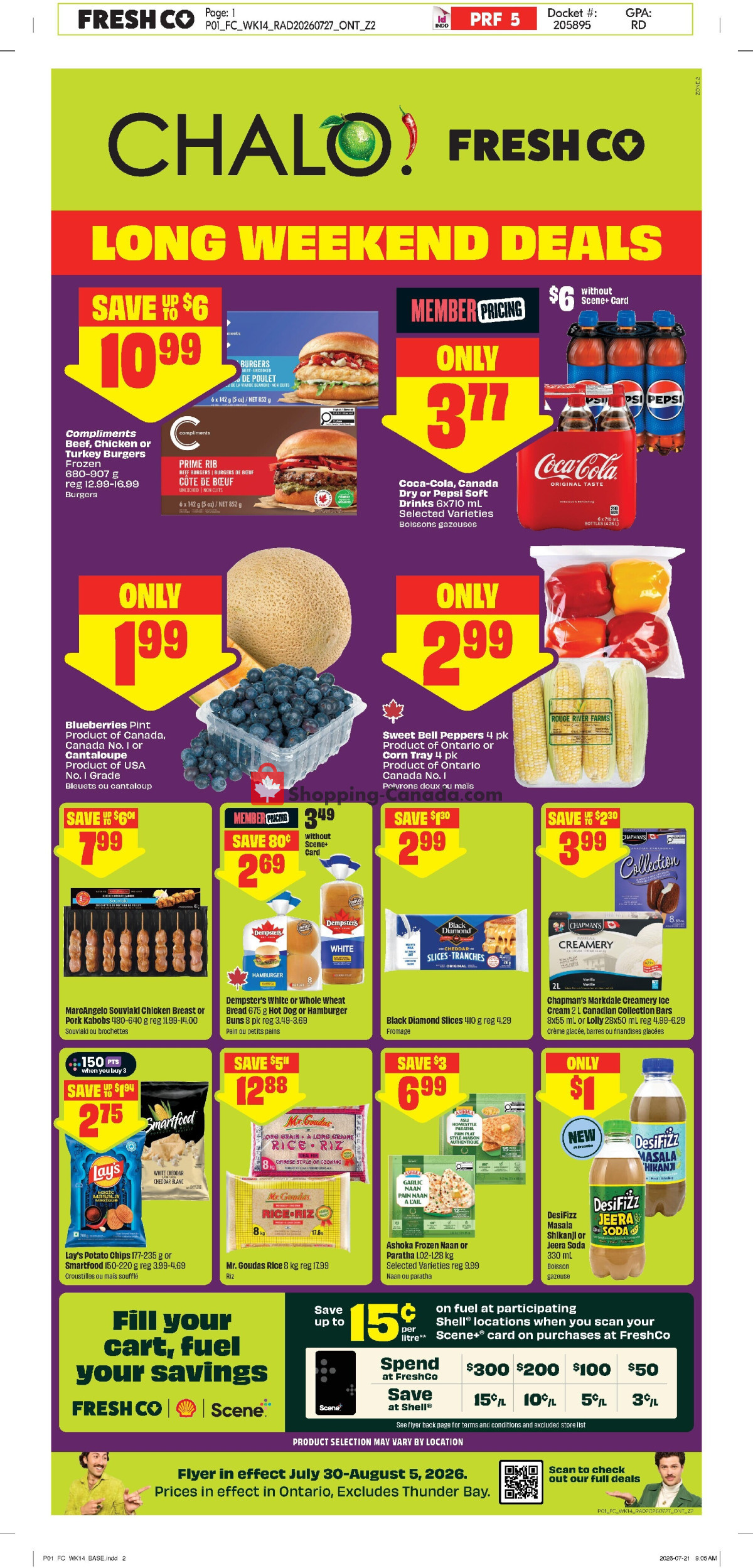 Chalo FreshCo flyer from Thursday July 30, 2026 to Wednesday August 5, 2026 - page 1