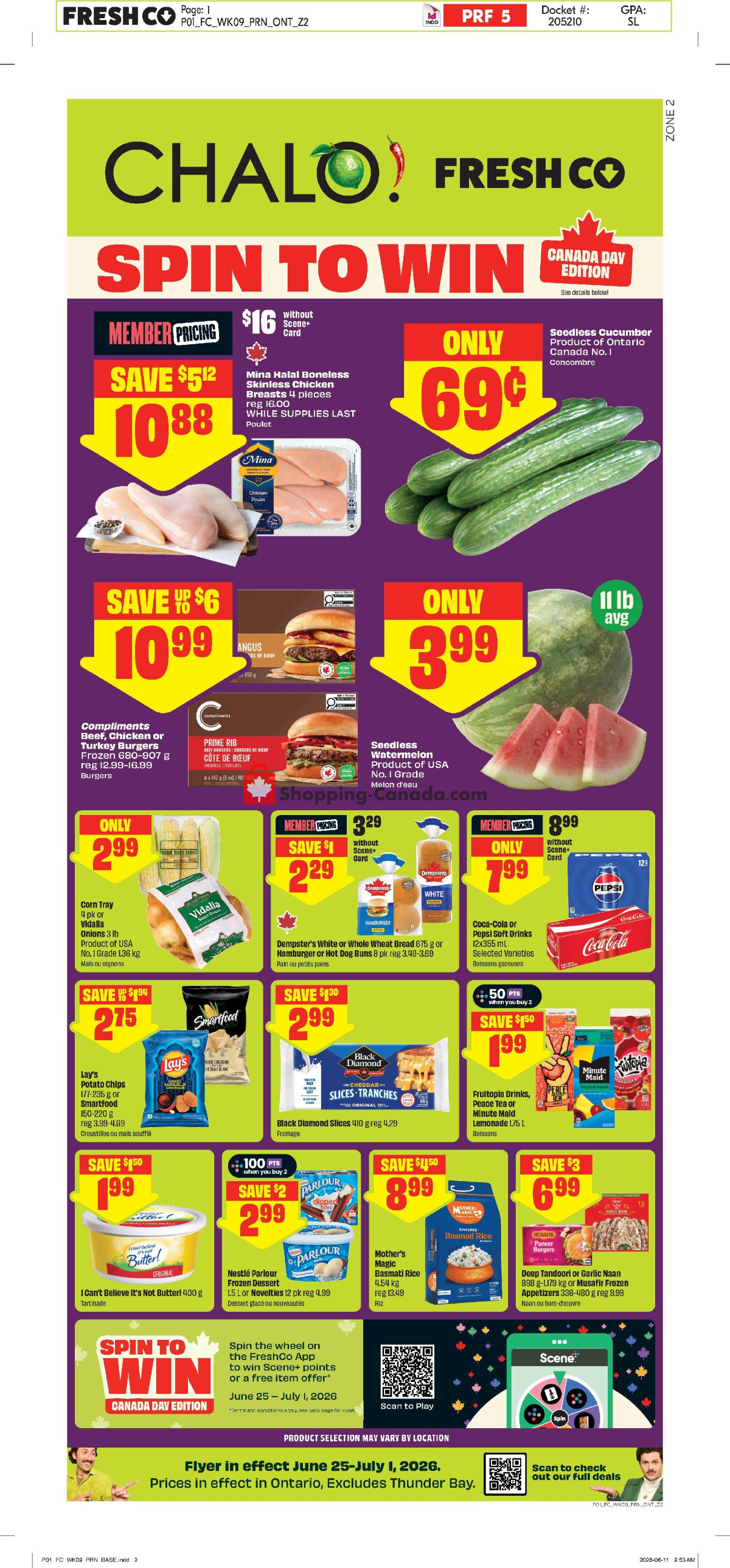 Chalo FreshCo flyer from Thursday June 25, 2026 to Wednesday July 1, 2026 - page 1