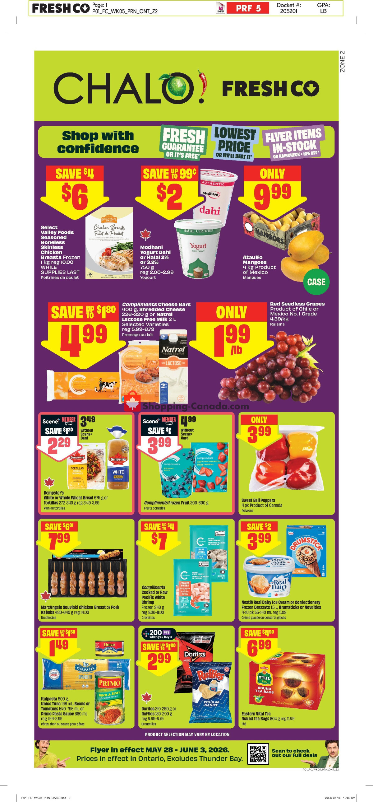 Chalo FreshCo flyer from Thursday May 28, 2026 to Wednesday June 3, 2026 - page 1
