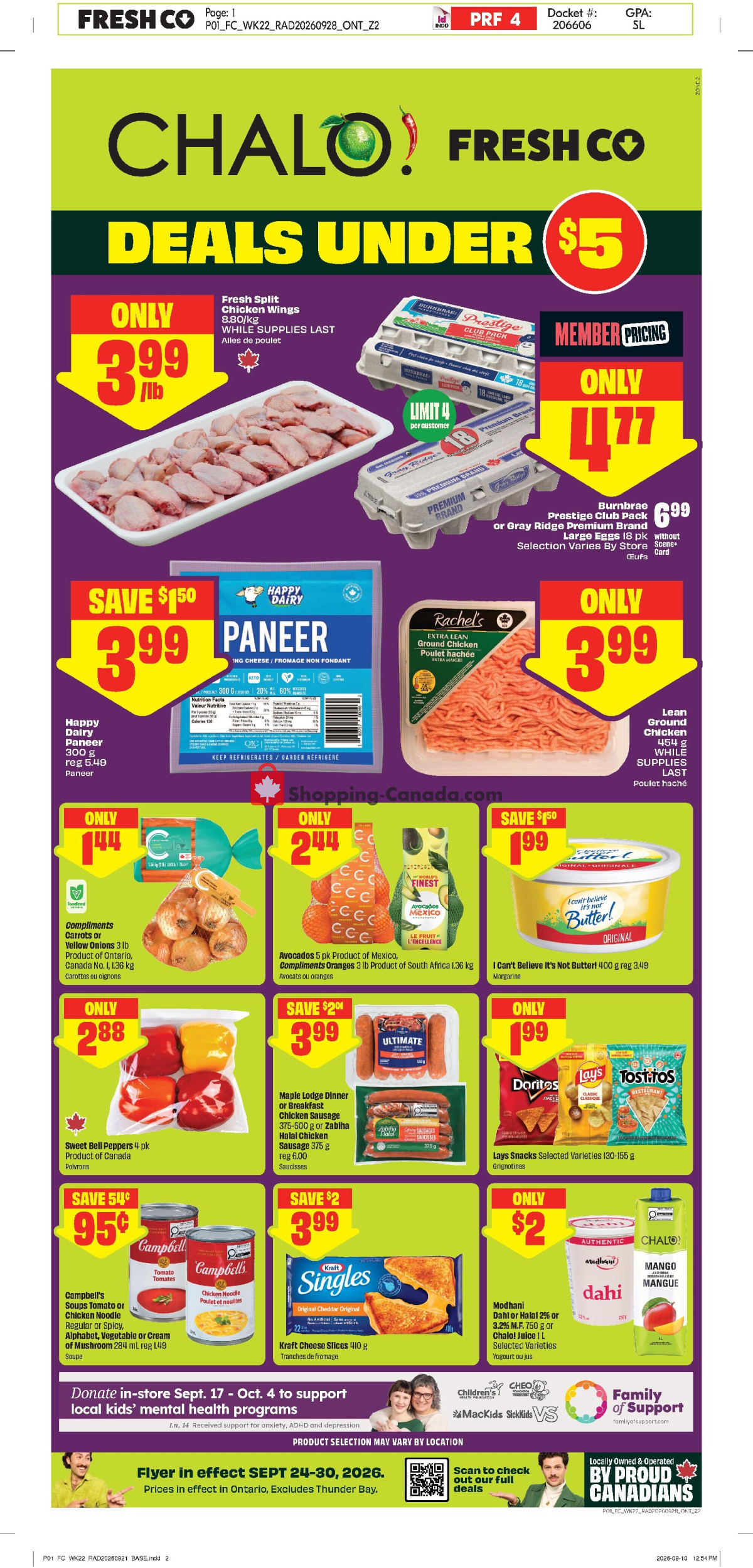 Chalo FreshCo flyer from Thursday September 24, 2026 to Wednesday September 30, 2026 - page 1