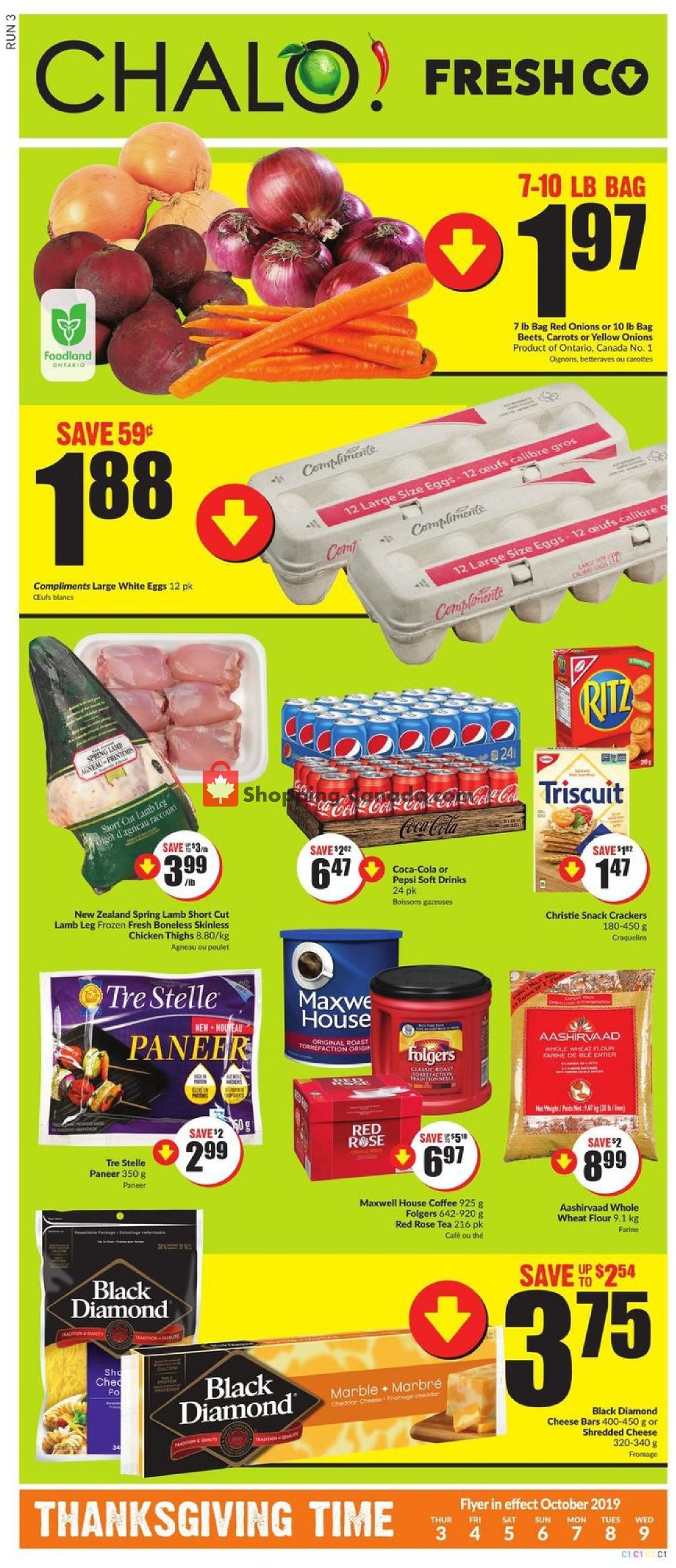 Chalo FreshCo flyer from Thursday October 3, 2019 to Wednesday October 9, 2019 - page 1