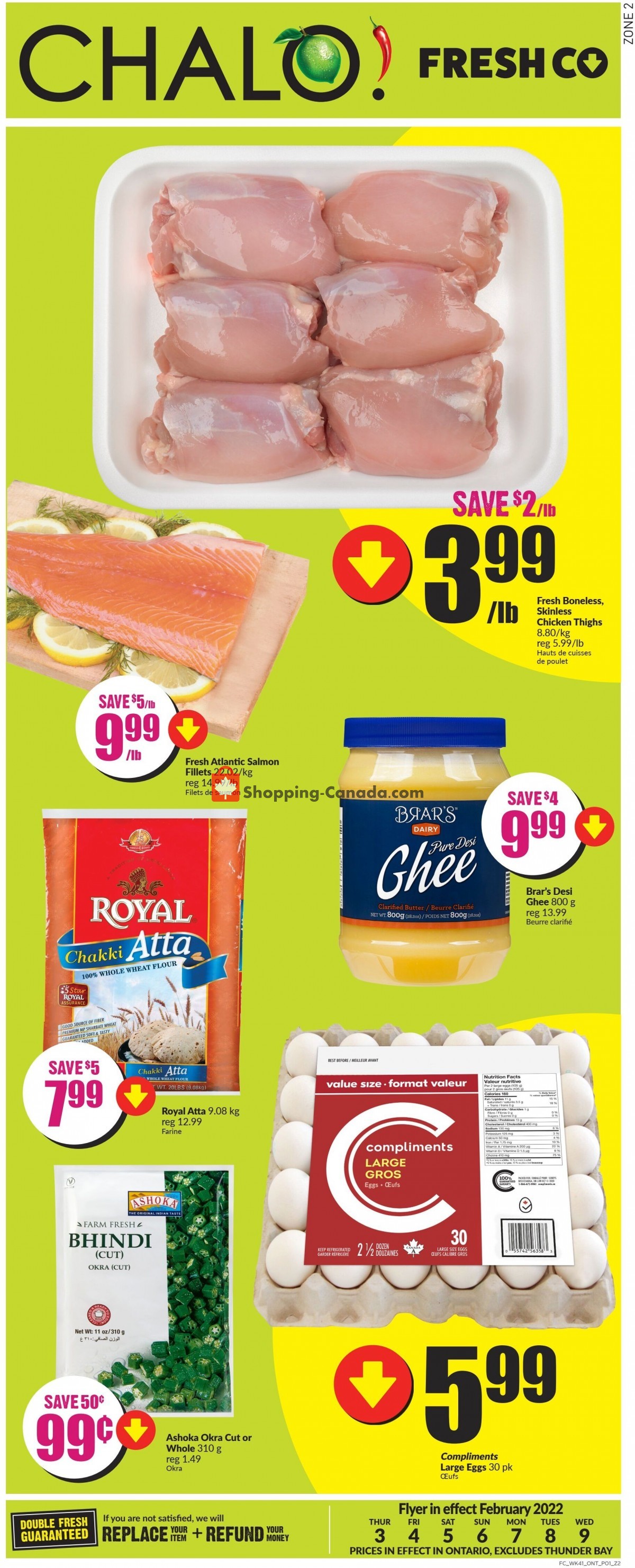 Chalo FreshCo Canada, flyer (Lowering Food Prices ON) February 3