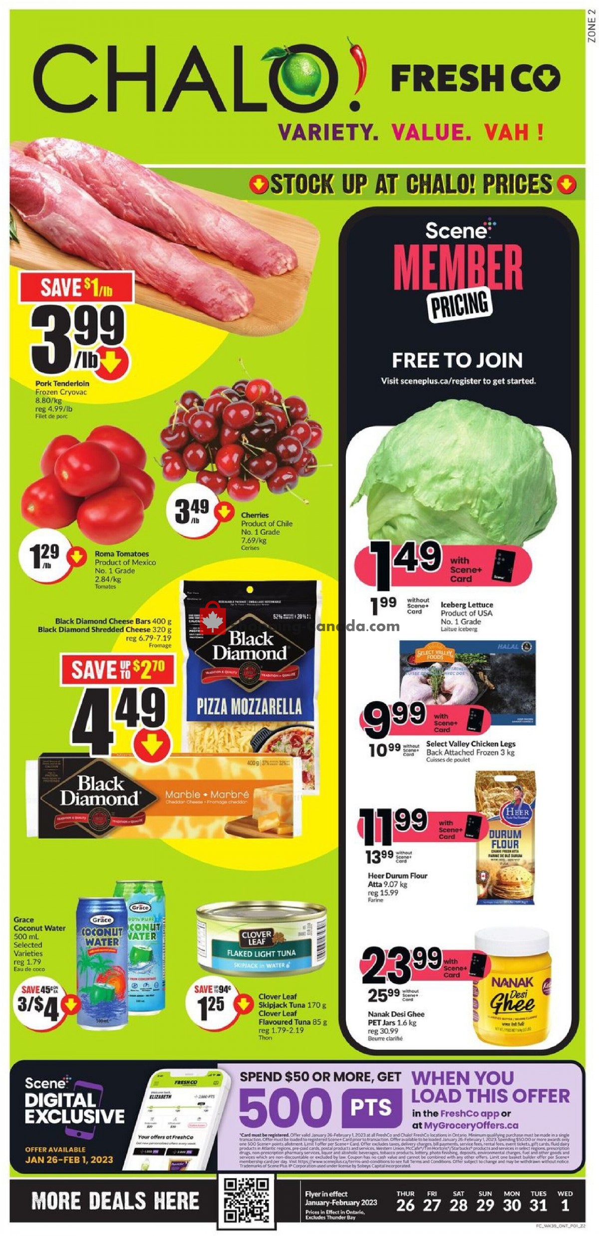 Chalo FreshCo flyer from Thursday January 26, 2023 to Wednesday February 1, 2023 - page 1
