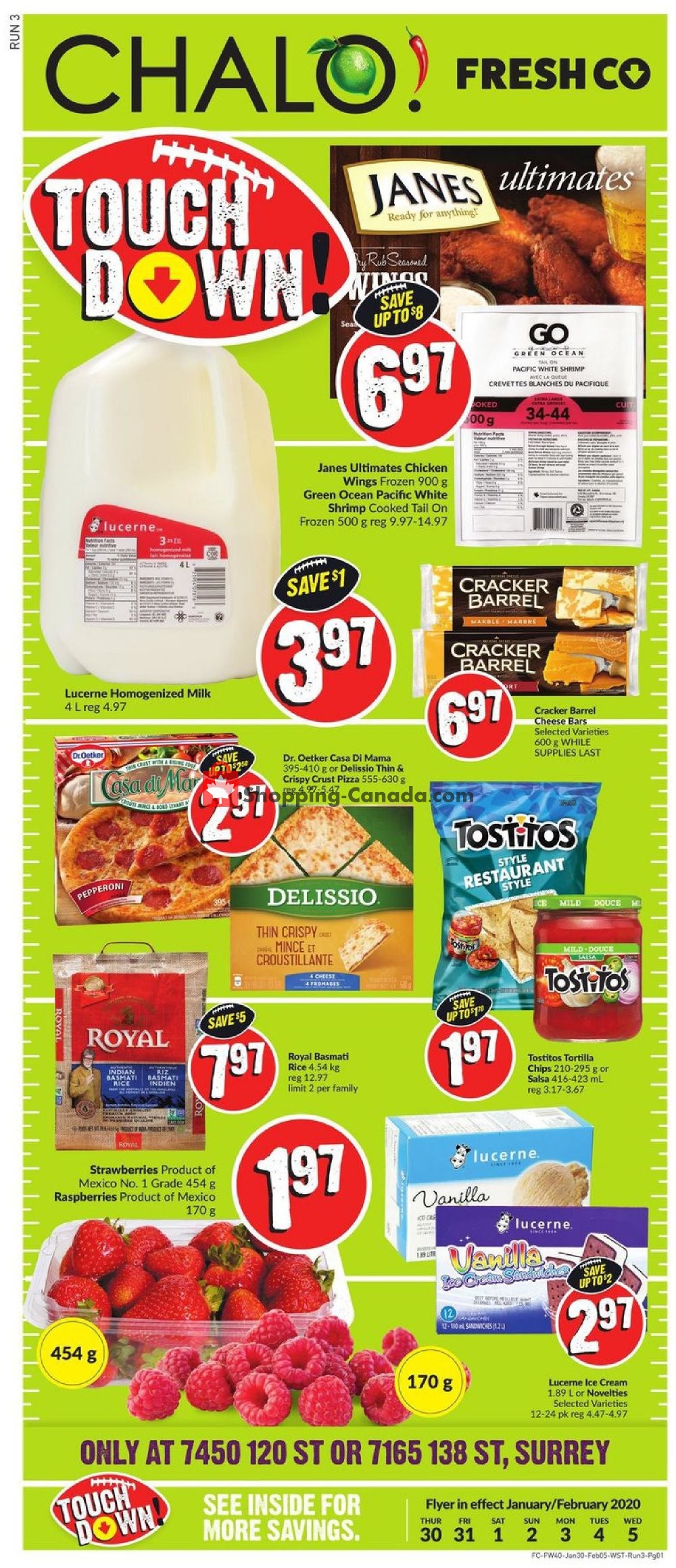 Chalo FreshCo flyer from Thursday January 30, 2020 to Wednesday February 5, 2020 - page 1