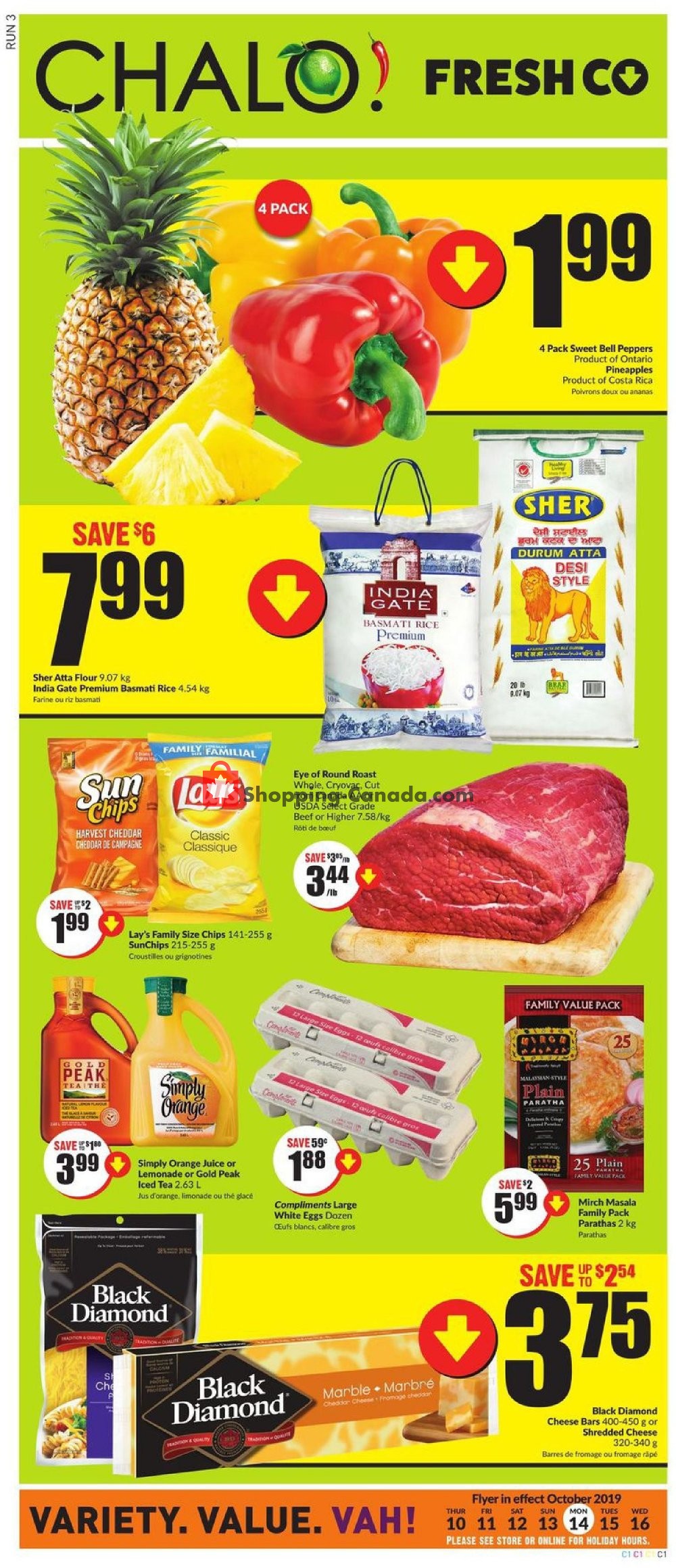 Chalo FreshCo flyer from Thursday October 10, 2019 to Wednesday October 16, 2019 - page 1