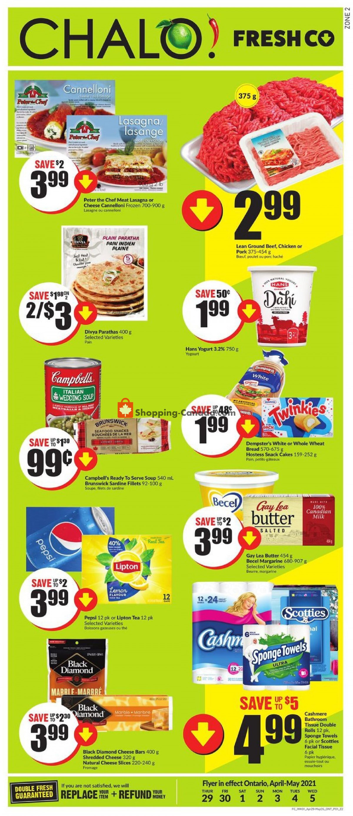Chalo FreshCo flyer from Thursday April 29, 2021 to Wednesday May 5, 2021 - page 1
