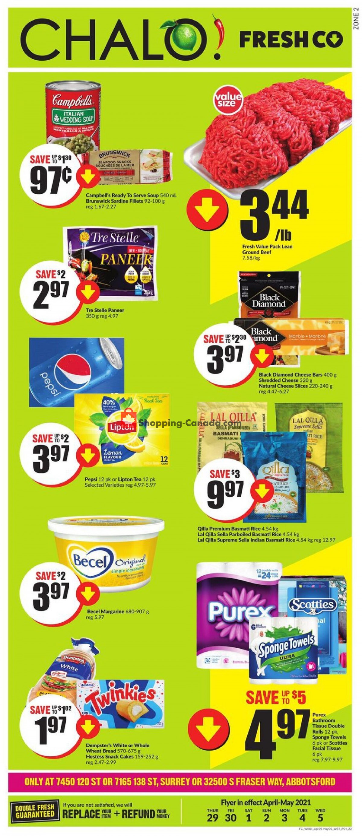 Chalo FreshCo flyer from Thursday April 29, 2021 to Wednesday May 5, 2021 - page 1