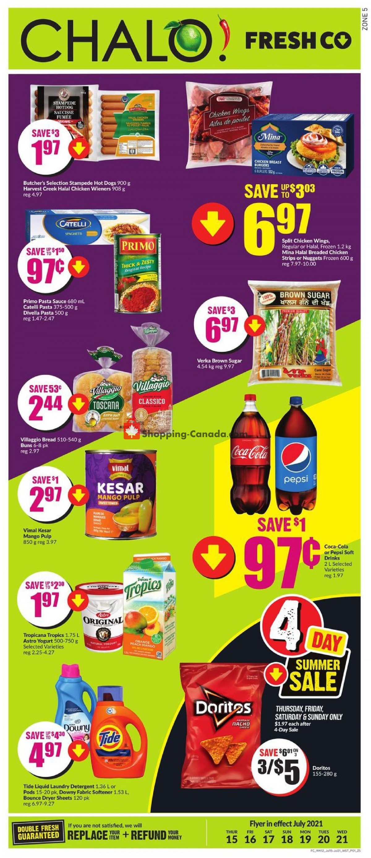 Chalo FreshCo flyer from Thursday July 15, 2021 to Wednesday July 21, 2021 - page 1