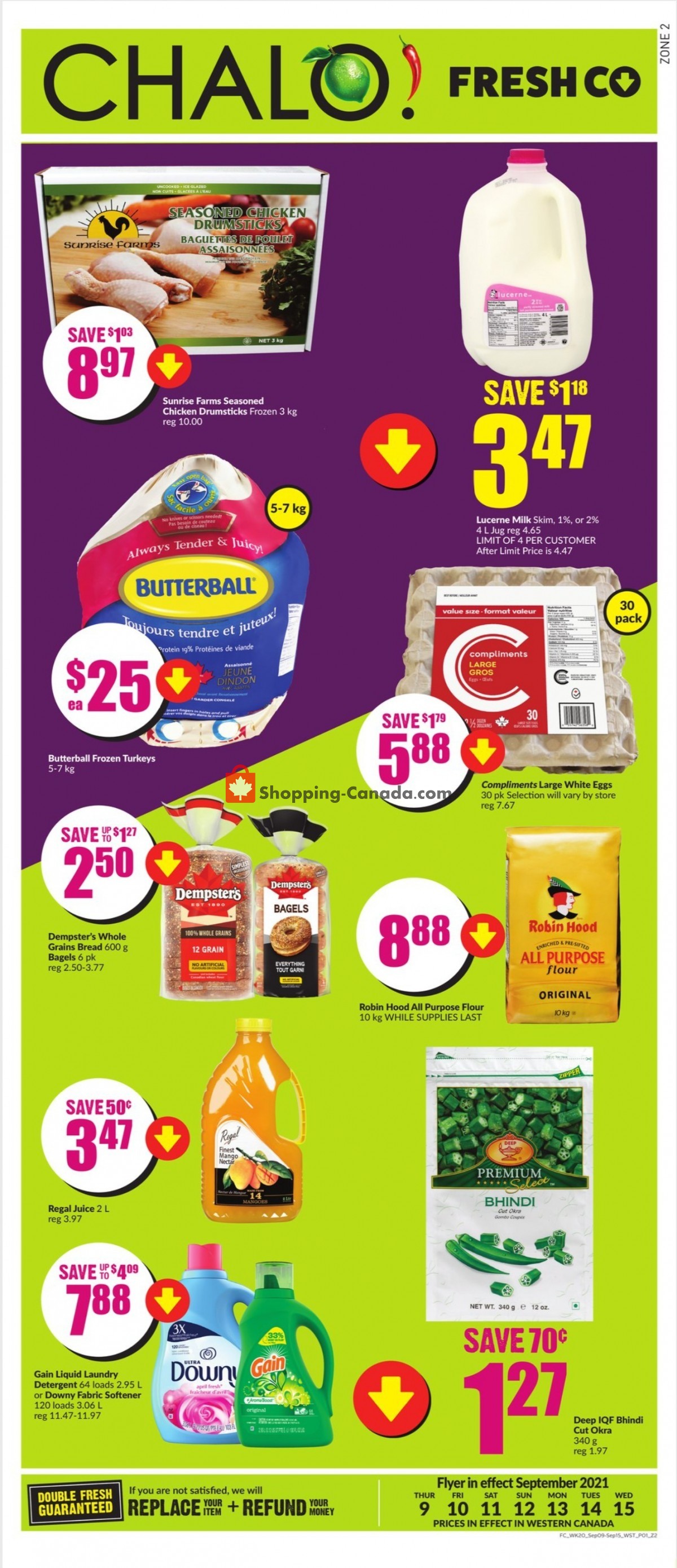 Chalo FreshCo flyer from Thursday September 9, 2021 to Wednesday September 15, 2021 - page 1