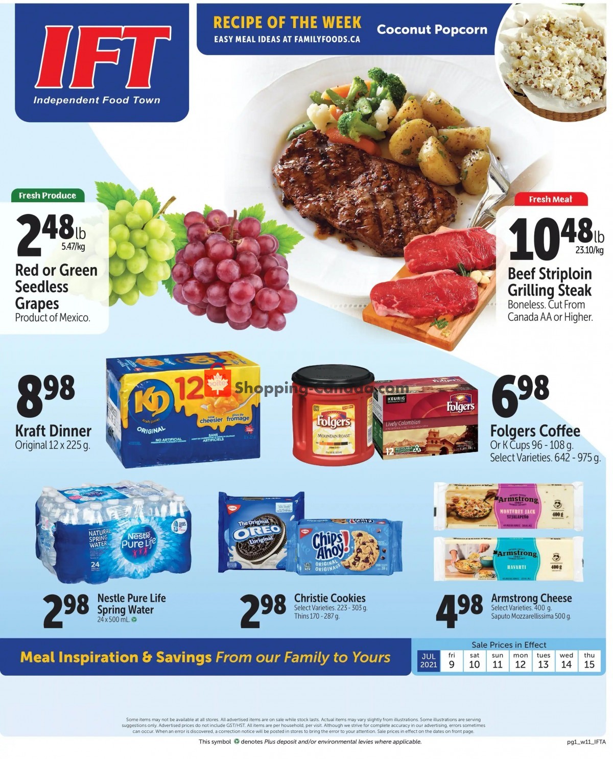 Chesley Grocery Store flyer from Friday July 9, 2021 to Thursday July 15, 2021 - page 1