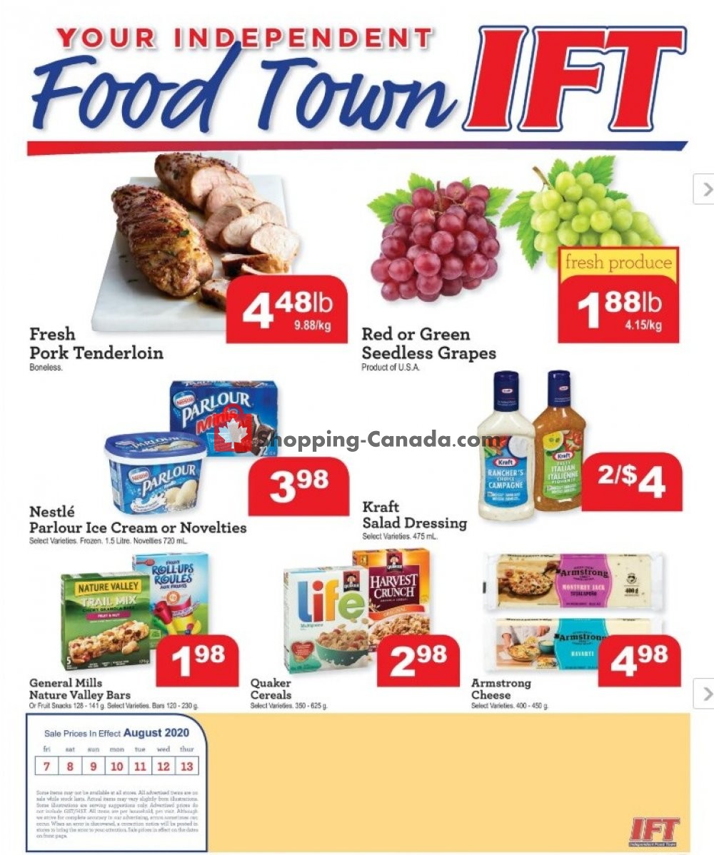 Chesley Grocery Store flyer from Friday August 7, 2020 to Thursday August 13, 2020 - page 1