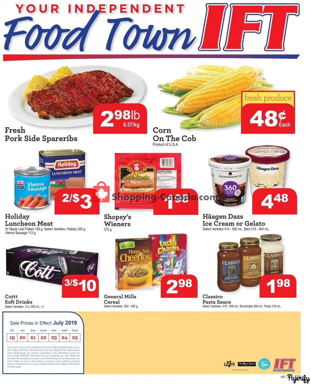 Chesley Grocery Store flyer from Friday July 19, 2019 to Thursday July 25, 2019 - page 1