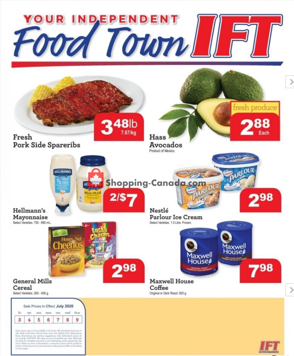 Chesley Grocery Store flyer from Friday July 3, 2020 to Thursday July 9, 2020 - page 1