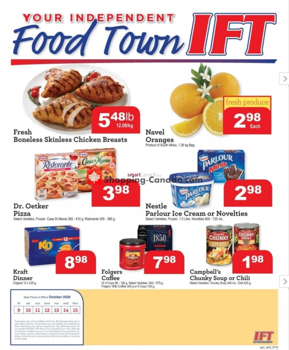 Chesley Grocery Store flyer from Friday October 9, 2020 to Thursday October 15, 2020 - page 1