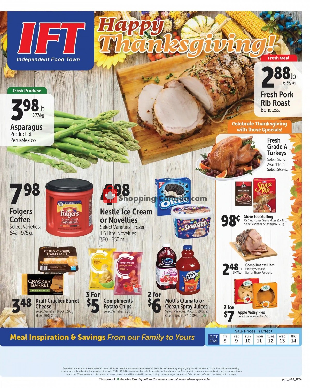 Chesley Grocery Store flyer from Friday October 8, 2021 to Thursday October 14, 2021 - page 1