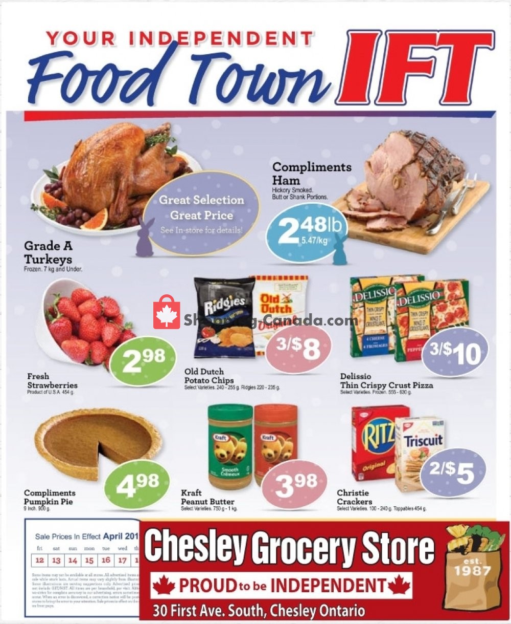 Chesley Grocery Store flyer from Friday April 12, 2019 to Thursday April 18, 2019 - page 1