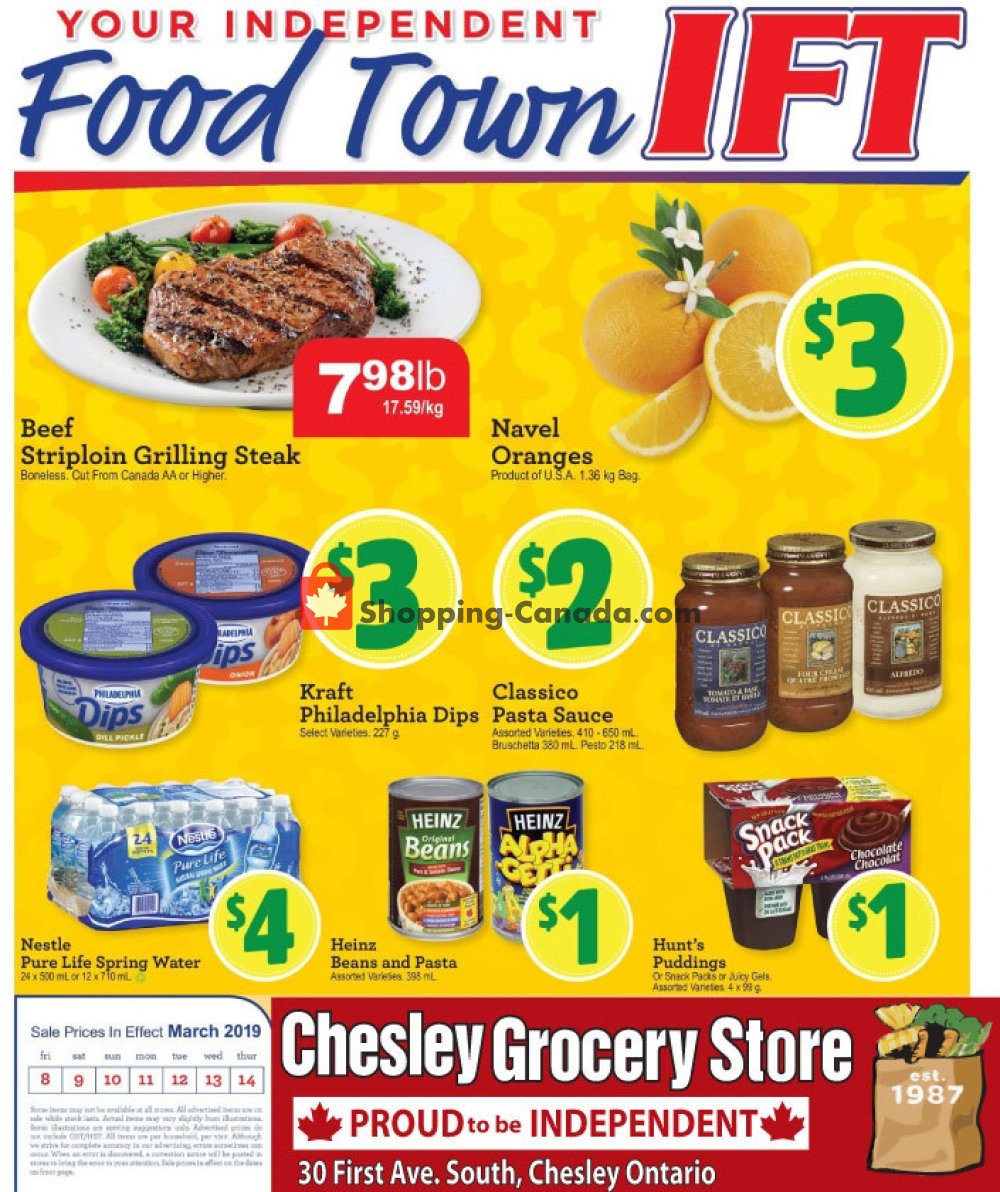 Chesley Grocery Store flyer from Friday March 8, 2019 to Thursday March 14, 2019 - page 1