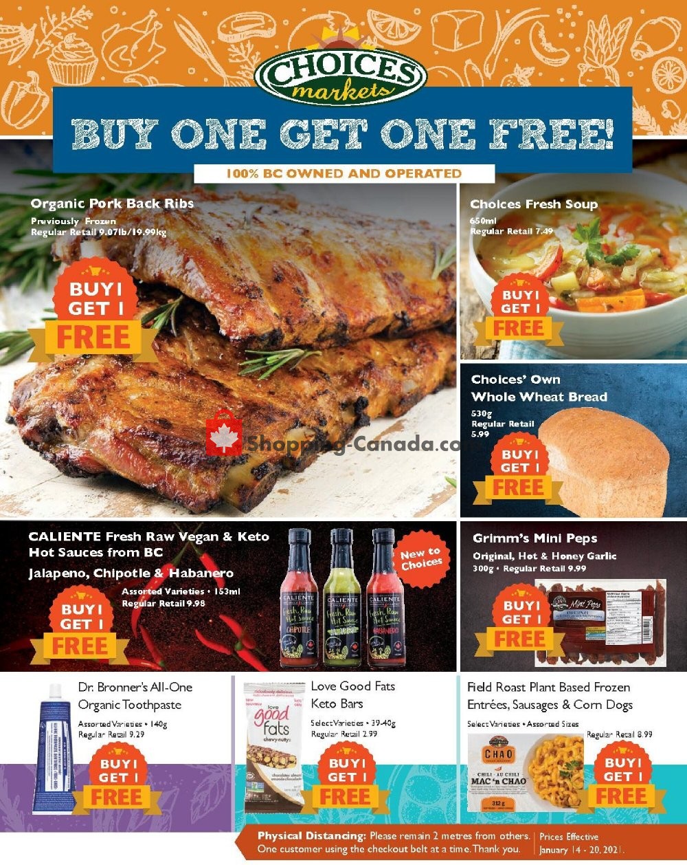 Choices Market flyer from Thursday January 14, 2021 to Wednesday January 20, 2021 - page 1