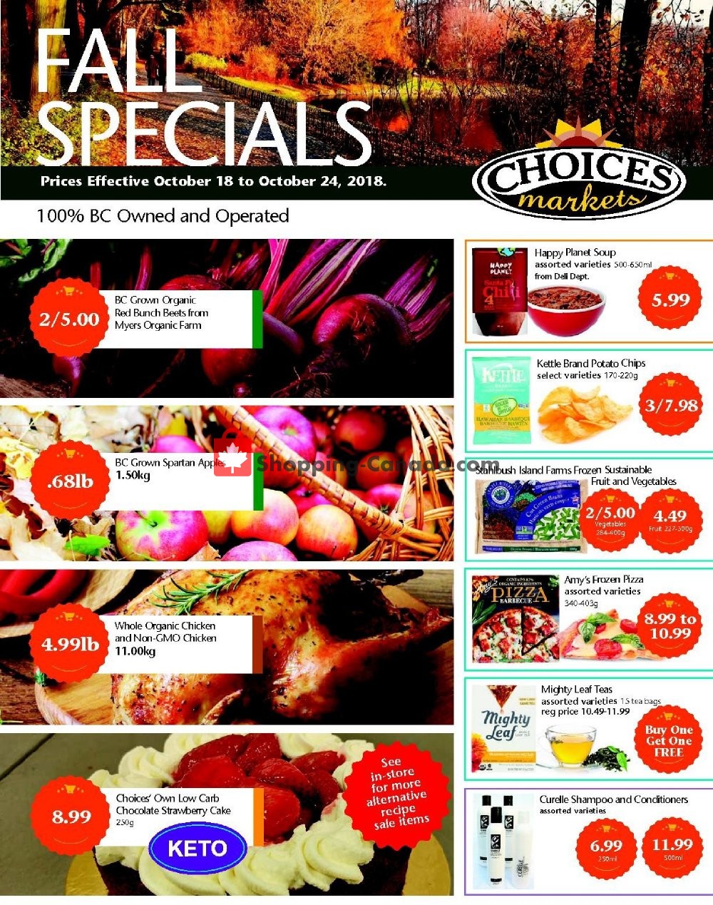 Choices Market flyer from Thursday October 18, 2018 to Wednesday October 24, 2018 - page 1