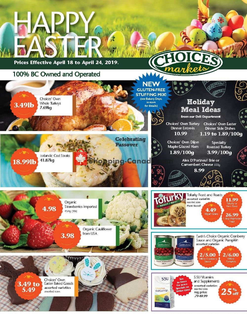 Choices Market flyer from Thursday April 18, 2019 to Wednesday April 24, 2019 - page 1