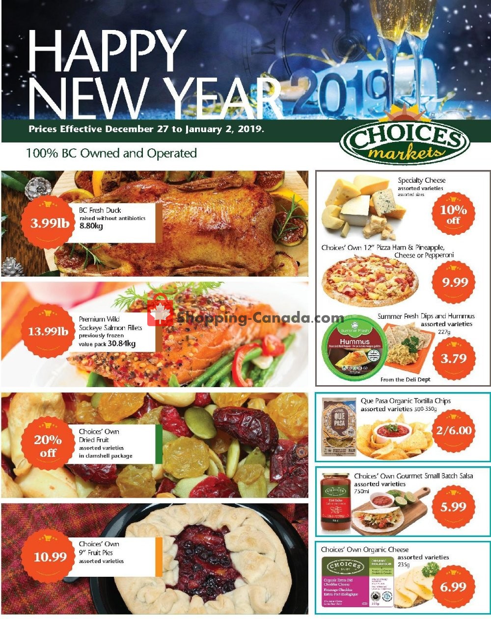 Choices Market flyer from Thursday December 27, 2018 to Wednesday January 2, 2019 - page 1