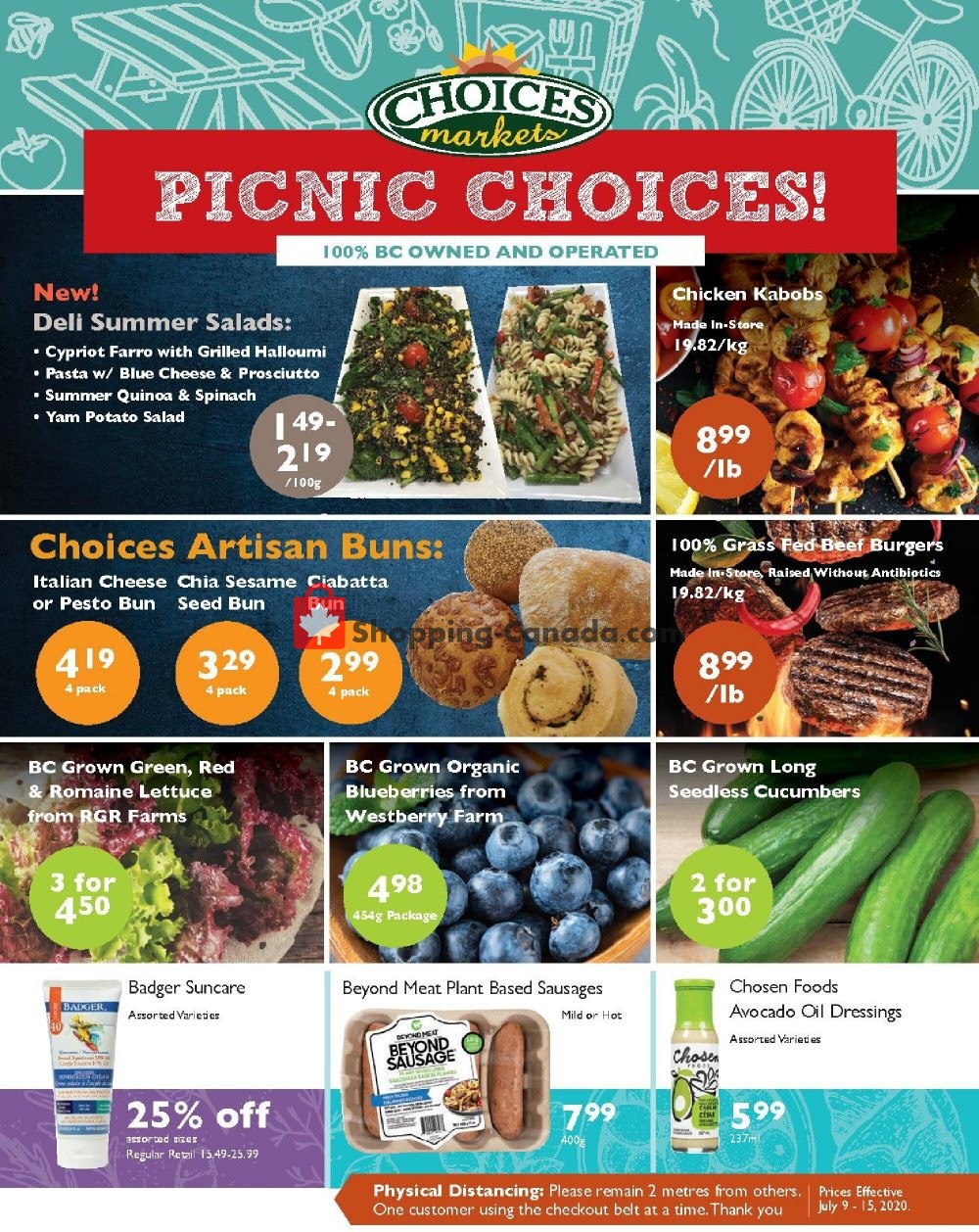 Choices Market flyer from Thursday July 9, 2020 to Wednesday July 15, 2020 - page 1