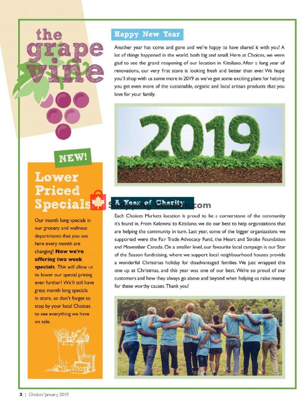 Choices Market flyer from Tuesday January 1, 2019 to Thursday January 31, 2019 - page 2