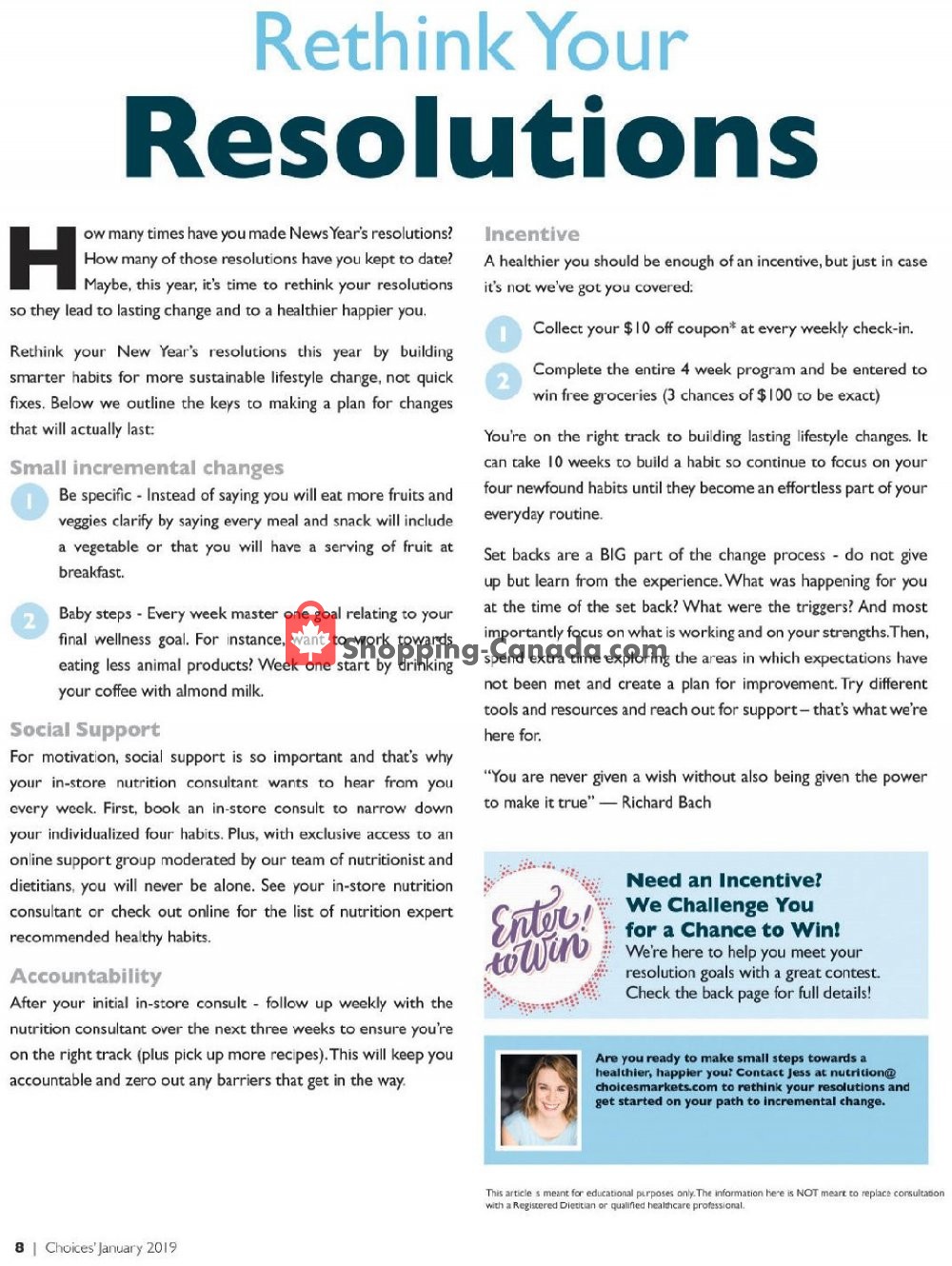 Choices Market flyer from Tuesday January 1, 2019 to Thursday January 31, 2019 - page 8