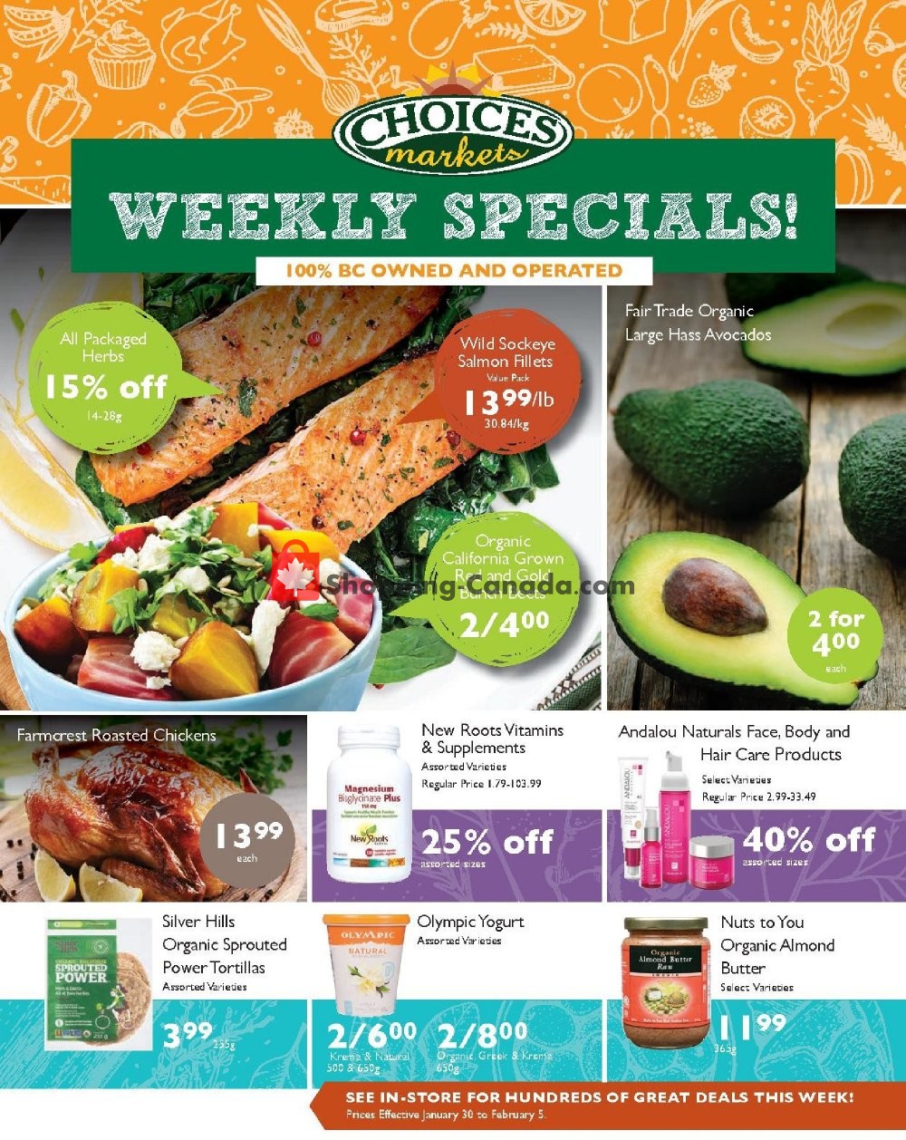 Choices Market flyer from Thursday January 30, 2020 to Wednesday February 5, 2020 - page 1