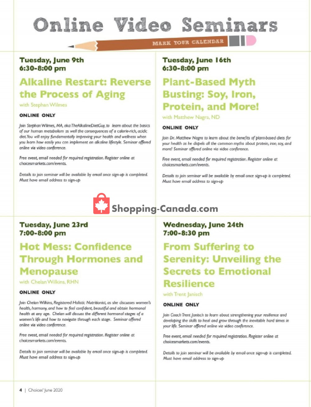 Choices Market flyer from Monday June 1, 2020 to Tuesday June 30, 2020 - page 4