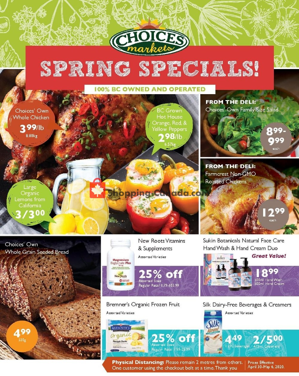 Choices Market flyer from Thursday April 30, 2020 to Wednesday May 6, 2020 - page 1