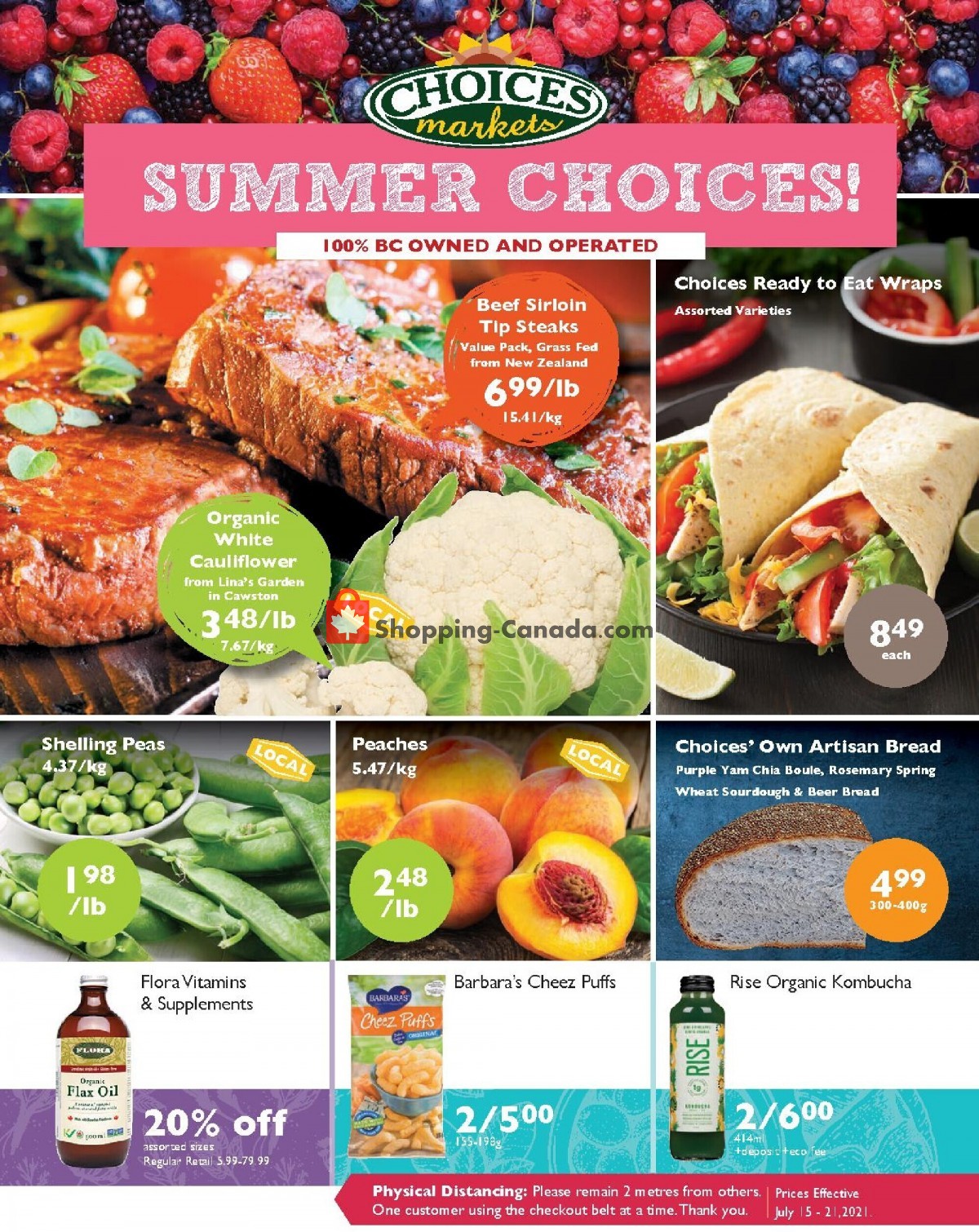 Choices Market flyer from Thursday July 15, 2021 to Wednesday July 21, 2021 - page 1