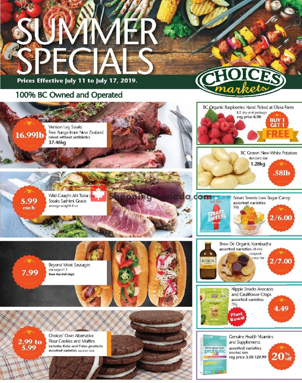 Choices Market flyer from Thursday July 11, 2019 to Wednesday July 17, 2019 - page 1