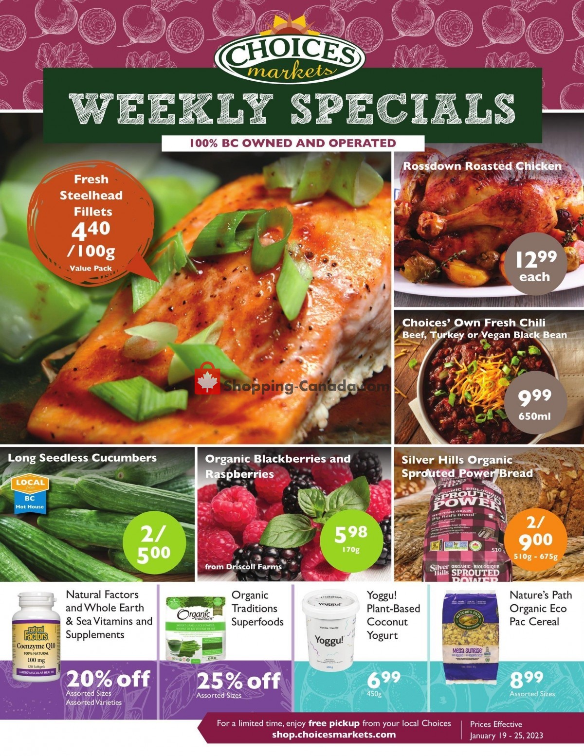 Choices Market flyer from Thursday January 19, 2023 to Wednesday January 25, 2023 - page 1