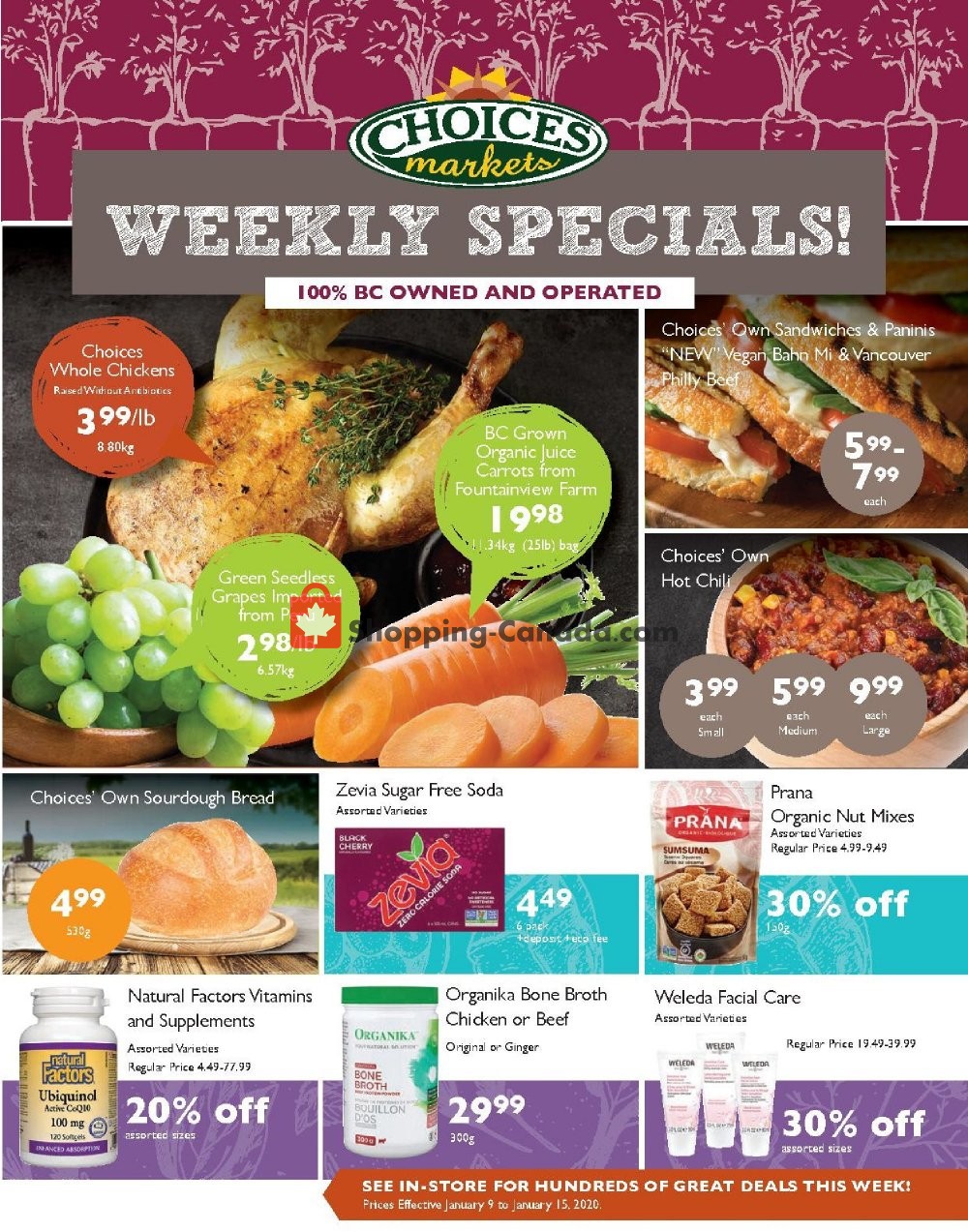 Choices Market flyer from Thursday January 9, 2020 to Wednesday January 15, 2020 - page 1