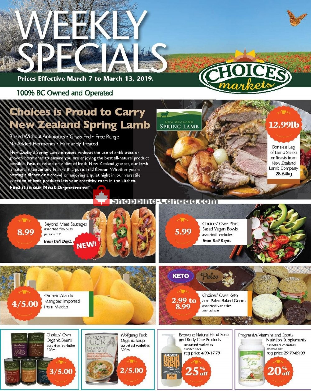 Choices Market flyer from Thursday March 7, 2019 to Wednesday March 13, 2019 - page 1