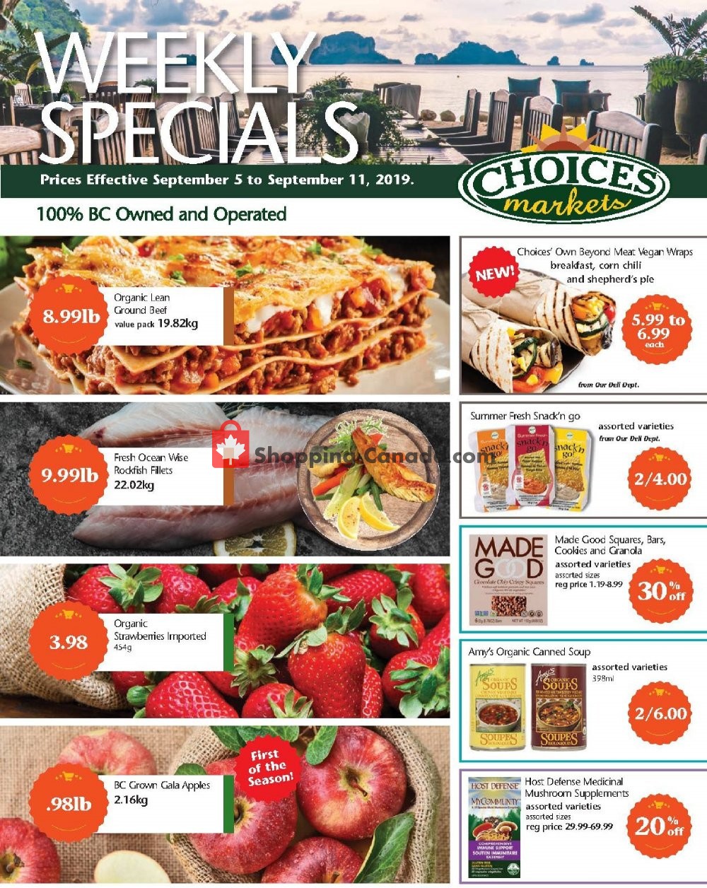 Choices Market flyer from Thursday September 5, 2019 to Wednesday September 11, 2019 - page 1