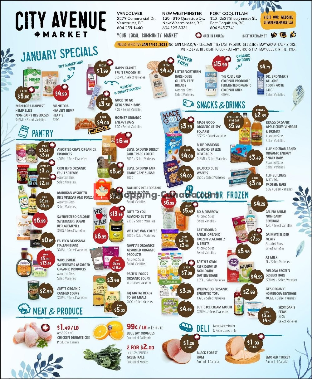 City Avenue Market flyer from Thursday January 14, 2021 to Wednesday January 27, 2021 - page 1