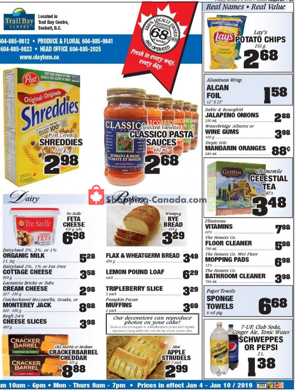 Claytons Heritage Market flyer from Friday January 4, 2019 to Thursday January 10, 2019 - page 3