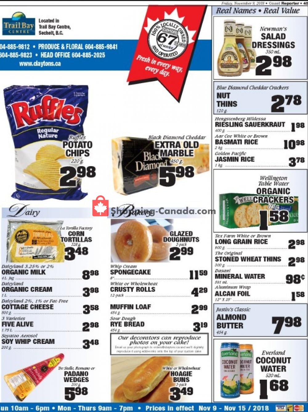 Claytons Heritage Market flyer from Friday November 9, 2018 to Thursday November 15, 2018 - page 3
