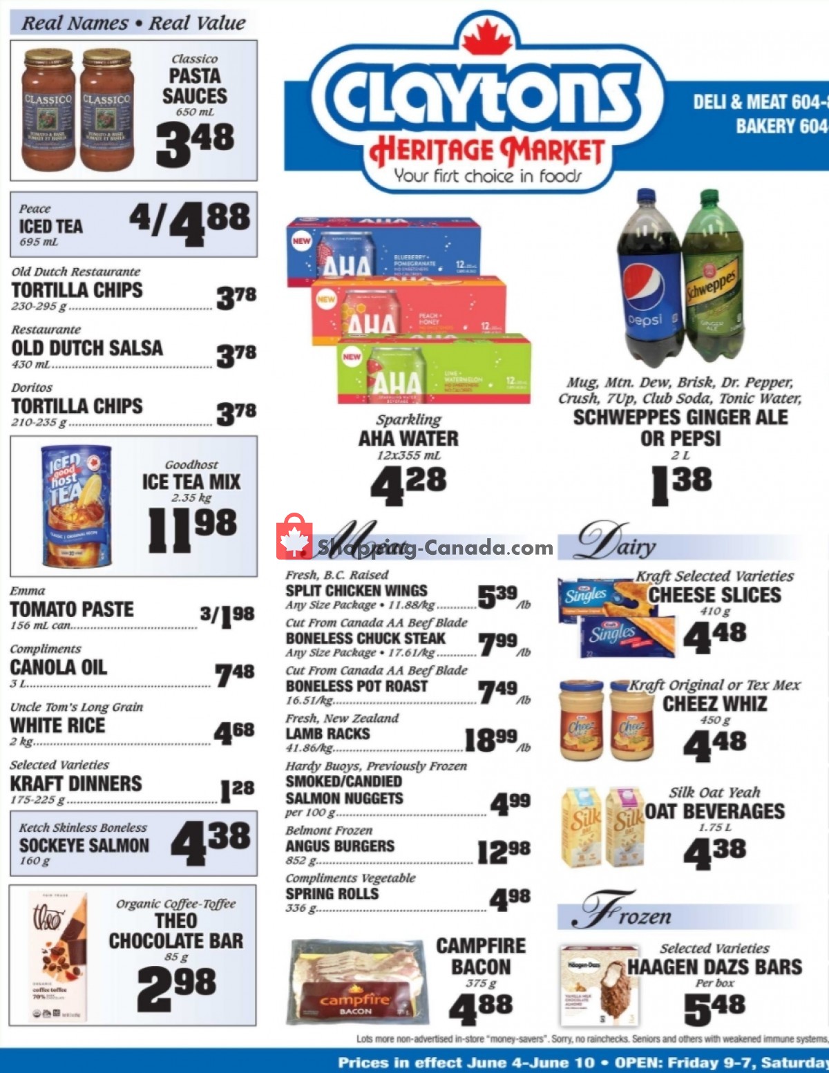 Claytons Heritage Market flyer from Friday June 4, 2021 to Thursday June 10, 2021 - page 1