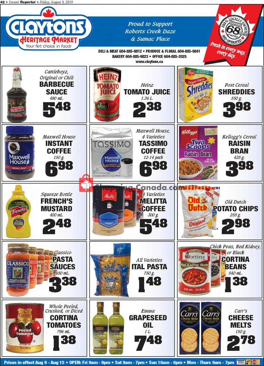 Claytons Heritage Market flyer from Friday August 9, 2019 to Thursday August 15, 2019 - page 4
