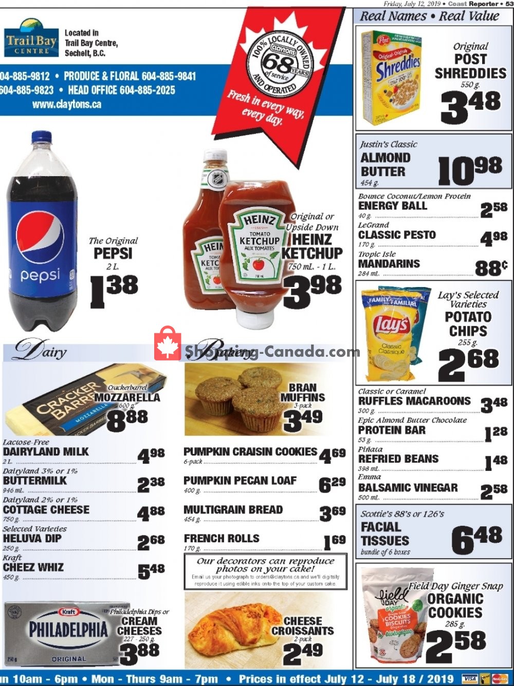 Claytons Heritage Market flyer from Friday July 12, 2019 to Thursday July 18, 2019 - page 3