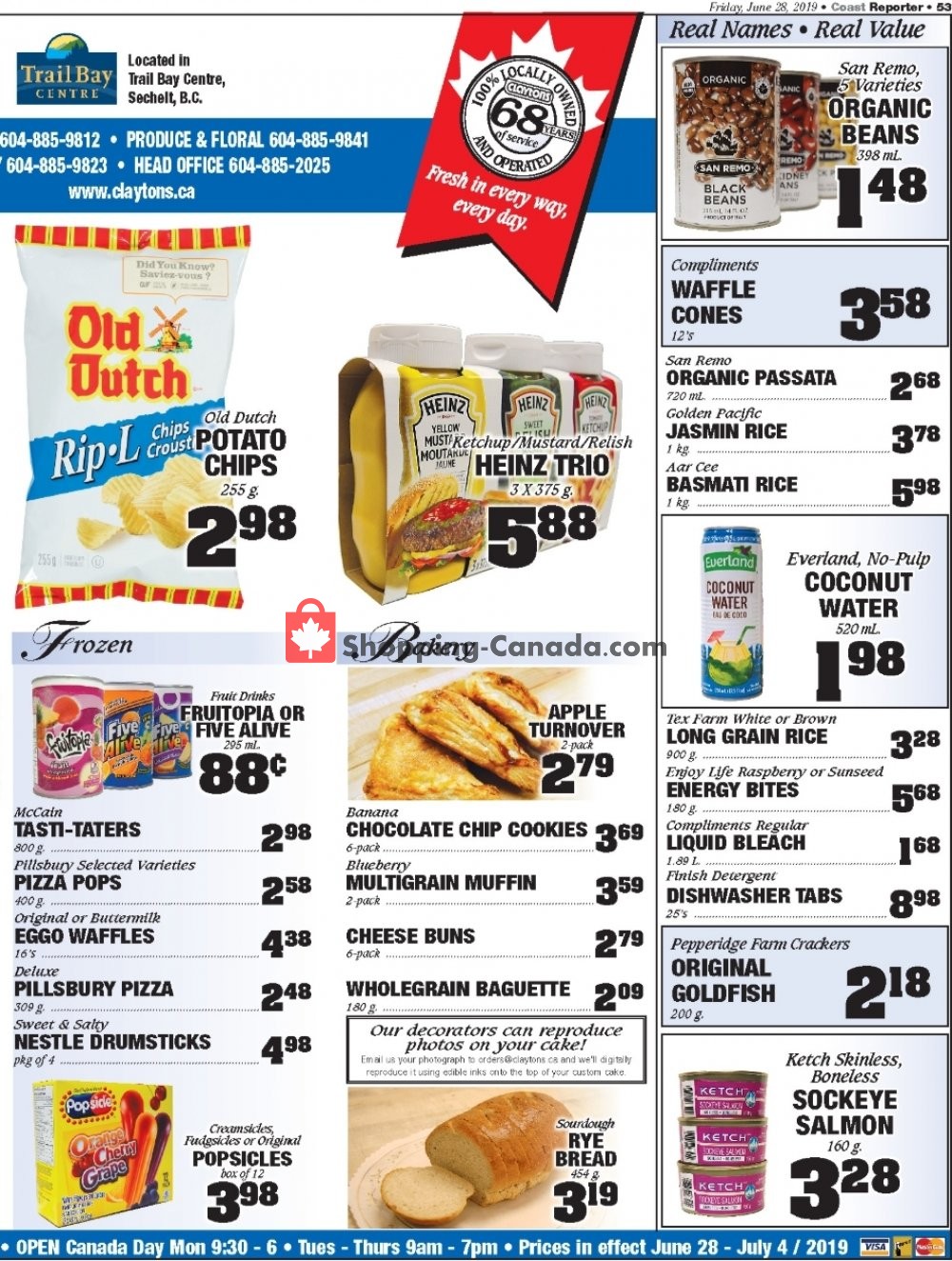 Claytons Heritage Market flyer from Friday June 28, 2019 to Thursday July 4, 2019 - page 3