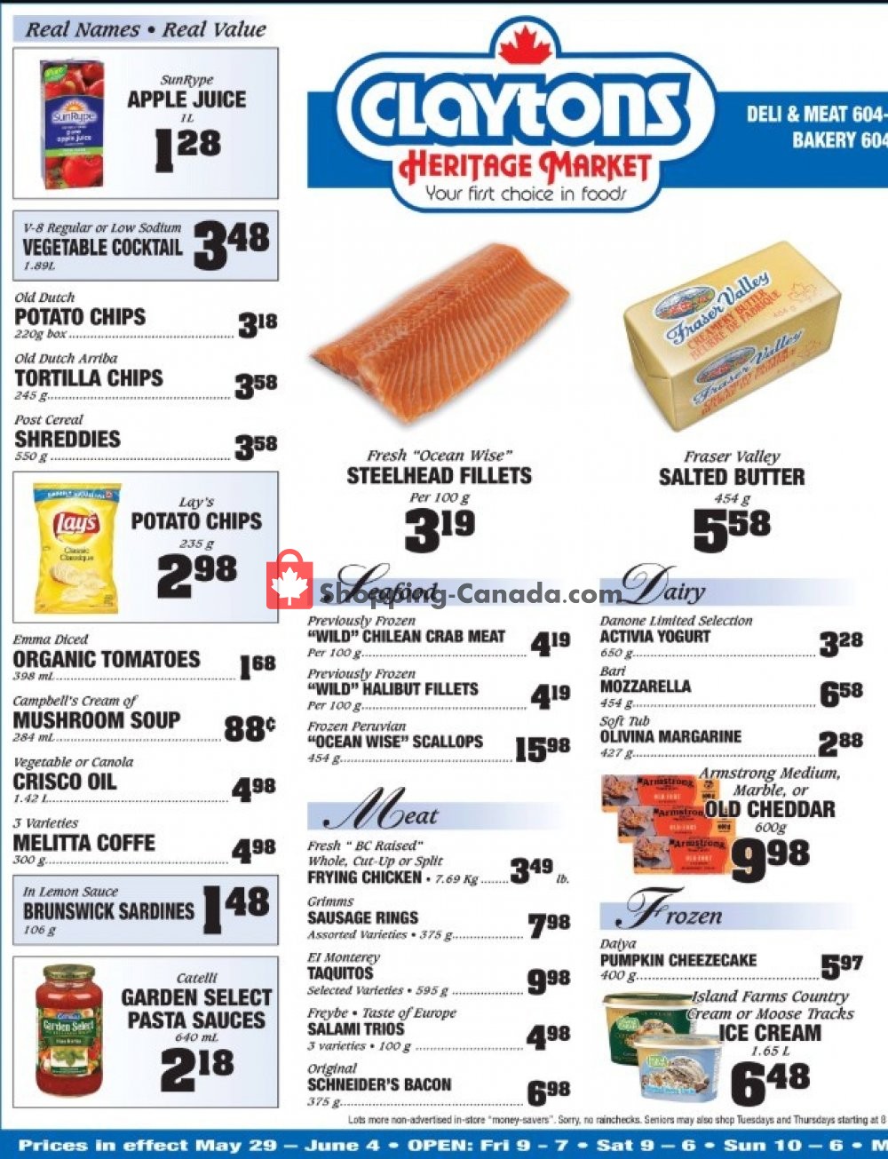 Claytons Heritage Market flyer from Friday May 29, 2020 to Thursday June 4, 2020 - page 1