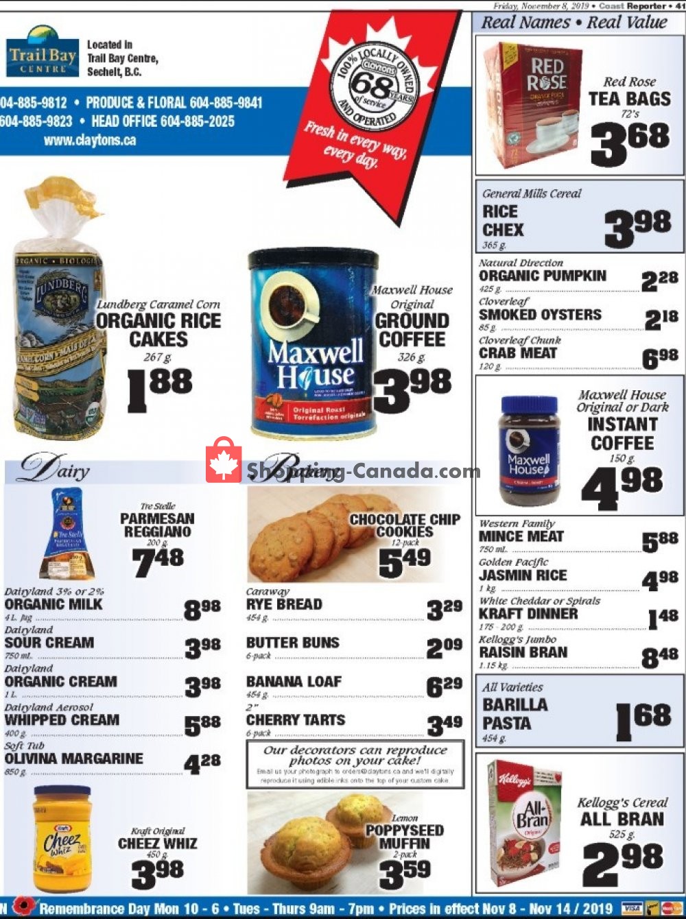 Claytons Heritage Market flyer from Friday November 8, 2019 to Thursday November 14, 2019 - page 3